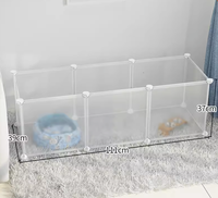 Facile à assembler PP meubles pour animaux de compagnie clôture réglable cage pour chat cage à lapin petite maison pour animaux