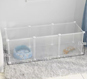Facile à assembler PP meubles pour animaux de compagnie clôture réglable cage pour chat cage à lapin petite <span class=keywords><strong>maison</strong></span> pour animaux - Product Image 4