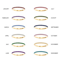 Mode Vêtements Accessoires Couleur Personnalisé Insert Scintillant Zircon Pierre De Naissance Prix De Gros En Acier Inoxydable Anneau