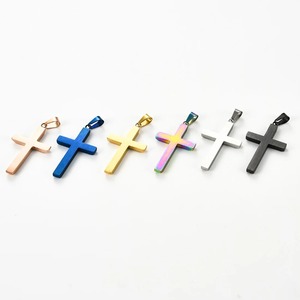 Pendentif croix classique en acier inoxydable pour collier chaîne, breloques pour femmes et hommes, collier ras du cou religieux chrétien, fabrication de bijoux DIY, cadeaux - Product Image 5