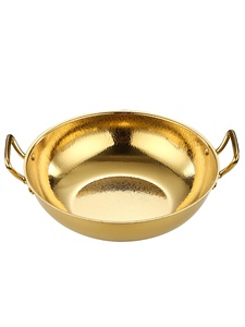 Casserole en acier inoxydable à motif flocon de neige, compatible induction et gaz, plusieurs tailles, or et argent, pour la maison - Product Image 1