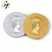 Style Européen personnalisé 3d gravé or de bonne qualité et monnaies commémoratives en argent