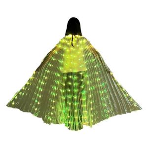 Praise Color <b>Handmade</b> Dance LED Retractable Butterfly Adult Children Glowing Wings Halloween Cosplay Performance Elf Costume - Product Image 5