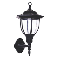 Lampes solaires LED murales d'extérieur au design minimaliste, à intensité variable, petite taille, construction en aluminium et verre