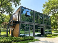 Maison mobile modulaire de luxe de 20 pieds, mini-maison préfabriquée, maison préfabriquée en conteneur