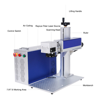 Nueva Máquina de Marcado Láser de Fibra para Grabado de Metal en Línea en PCB con Refrigeración por Aire, Control EZCAD, Compatible con Formatos DXF/BMP/AI