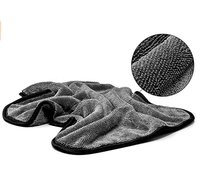 Chiffon de nettoyage pour voiture en microfibre 1000 gsm, séchage rapide, grande boucle torsadée, pour le detailing et le séchage des voitures
