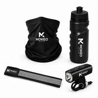 Kit de cyclisme OEM ODM personnalisé avec logo et options de couleur, comprenant des lunettes de soleil, une bouteille d'eau et un éclairage de vélo pour la pratique du cyclisme