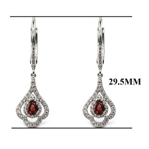 Vente en gros de boucles d'oreilles huggie unisexes en or blanc 18 carats avec pierre de couleur diamant véritable rubis, livraison rapide, délicates et charmantes, Afrique - Product Image 2