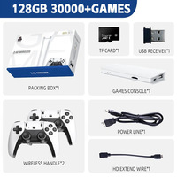 Console de jeu portable rétro M15 Mini 4K avec stick de jeu, mémoire intégrée de 64 Go, plus de 20 000 jeux, manettes sans fil, système d'exploitation Arkos pour deux joueurs