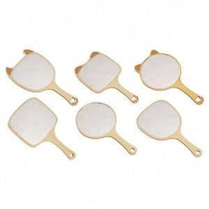 Grand miroir à main avec poignée pour salon de coiffure, miroir de voyage portable à une face, cadeaux promotionnels - Product Image 1