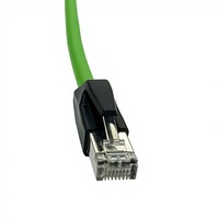 Câble réseau Ethernet industriel de type A à huit cœurs, connecteur M12 RJ45 femelle codé, boîtier en laiton étamé IP67