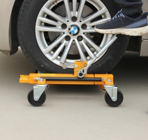 Portable Manual Hydraulic Car Tire Lifter Mover <strong>Dolly</strong> 4 Ton Load Steel Frame with Anti-Slip Rubber Pads OEM Available - Product Image 3