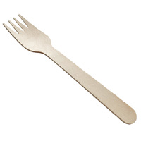 Ensemble de couverts en bois de bouleau emballés individuellement, couteau, fourchette, cuillère de 160 mm avec serviette, kit d'ustensiles en bois jetables