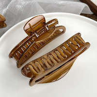 Pinces à cheveux pour femmes, grain de bois, lune, grande pince à cheveux pour cheveux épais, pince française, barrettes, pince à mâchoires