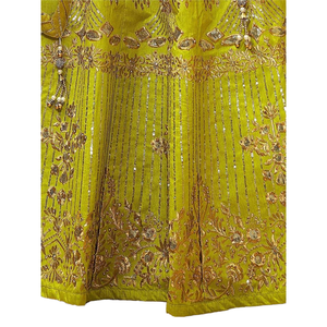 Décorations de fête élégantes Lehenga Choli brodées au néon sophistiquées - Product Image 1