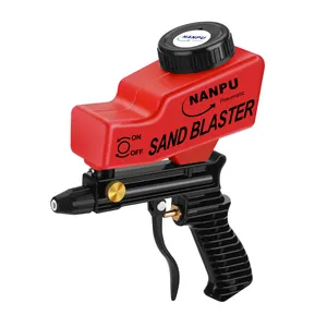 Portable Gravity Sandblasting Gun Pneumatic Small Sand Blasting Spray Gun Adjustable Pneumatic Sandblaster