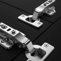 Charnière hydraulique anti-rouille SUS304 à fermeture douce et réglable pour porte d'armoire de salle de bain, armoire dissimulée ou armoire de bureau