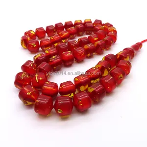 最新设计珠子高品质宗教红色和金色念珠项链宽松担忧珠子手链珠