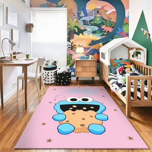 Alfombras de área de diseño de dibujos animados personalizados con logotipo 3D impreso suave tejido Kitty Runner alfombras lavables y alfombras para dormitorios de sala de estar - Product Image 2