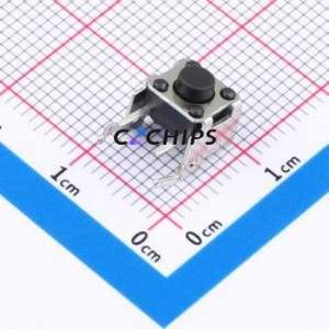 GT-TC101A-H050-L1 Tactile Switch Through hole,6x7.5mm Switch Single Pole Single Throw Round Button 1.6N Right Angle Insert - Product Image 1