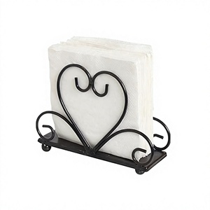 Trending Design Iron <b>Tissue</b> <b>Paper</b> Holder Finest Quality Black <b>Color</b> Napkin Holder For Home Hotel Tableware Usage - Product Image 1