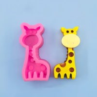 Moule en silicone de qualité alimentaire pour décoration de gâteaux, bougies, savons, argile douce, plâtre aromatique, avec formes de grenouille, éléphant, girafe, hibou