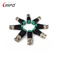 Adaptador de Conector Circular BNC DIN de 2 Pines RIPO, Tipo Barril, Conexión Rápida Macho/Hembra con Terminal de Tornillo para Cámaras de Seguridad CCTV