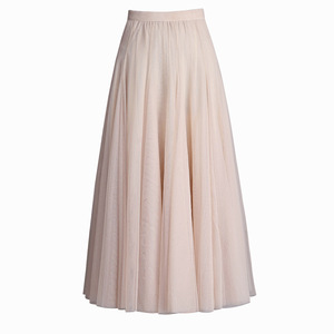 <span class=keywords><strong>Jupe</strong></span> longue plissée en <span class=keywords><strong>Tulle</strong></span> pour femmes, ligne a, taille élastique, fille coréenne, douce, grand ourlet, doublure, <span class=keywords><strong>jupe</strong></span> décontractée - Product Image 6