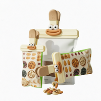Clips de scellage réutilisables Syh2051 pour sacs alimentaires, motifs mignons de dessins animés, pour le stockage de collations, café, thé, chips, pain, pour la cuisine et la conservation des aliments frais