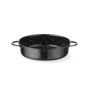Plat à cocotte HENDI noir en émail, équipement de cuisson rond, diamètre 140 mm x hauteur 45 mm - Product Image 1