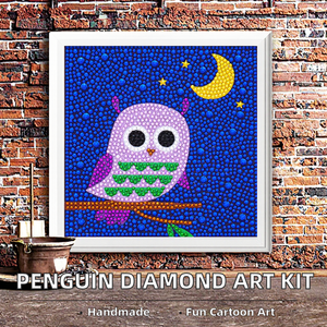 ชุดอุปกรณ์ศิลปะภาพวาดเพชรแบบเต็มพื้นที่ลายเพนกวินคลาสสิก วาดด้วยมือ พร้อมคริสตัลและจี้เพชร/จุดเพชรพลาสติกสำหรับตกแต่งบ้าน - Product Image 5