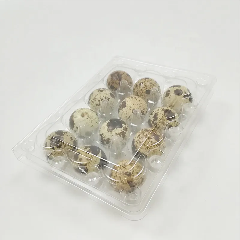 Индивидуальные оптовые Прозрачные ПВХ блистерная упаковка 12 отверстий пластиковый лоток для перепелиных яиц