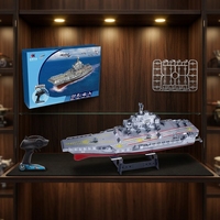 Bateau télécommandé 2,4 GHz en plastique, étanche, de qualité hobby, modèle de navire de guerre de simulation pour enfants - Vente chaude