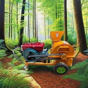 High Diesel Engine <b>Wood</b> <b>Crusher</b> Palm <b>Wood</b> Powder Sawdust Making Machine 1t/h Capacity 15cm Max Diameter Core Components Motor - Product Image 4