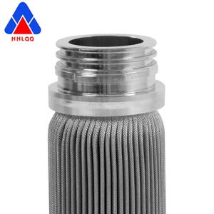 Séparation d'huile d'élément de filtre fondu plié en acier inoxydable 226 ports et en métal 316L et filtre à huile de machine pétrochimique - Product Image 2