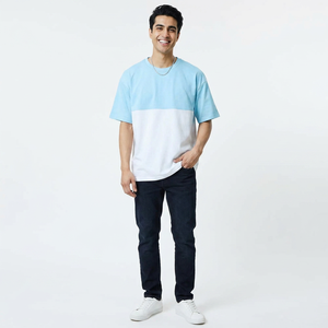 Camiseta Extra Grande Lisa y Pesada para Hombre, Nueva Llegada, de Alta Calidad, Primera Clase, Tejida en Poliéster y Algodón - Product Image 1