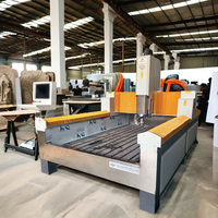 Routeur CNC à tête unique pour pierre, moteur 5,5 kW et machine de sculpture sur bois et marbre alimentée par moteur avec pompe, longueur de coupe maximale de 2500 mm