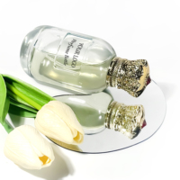 Bouteille de parfum vide cylindre unique clair 100ml emballage cosmétique bouteille de pompe de lotion bouteilles de parfum transparentes en verre