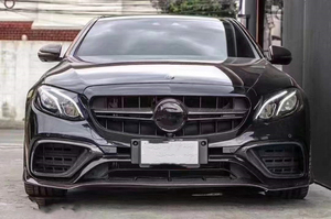 Kit de carrosserie en fibre de carbone style BS noir, adapté à la mercedes-benz W213 E63 <span class=keywords><strong>E55</strong></span>, protection lèvre avant et arrière - Product Image 5