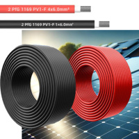 PV-Solarkabel 1000V/1500V Verzinntes Kupfer 2,5-10mm², Solarpanel/Wechselrichter-Verkabelung, TÜV/CE/IEC-Zertifiziert