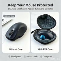 Étui pour souris EVA avec doublure douce, coque rigide de protection, sac de transport portable pour souris de jeu sans fil