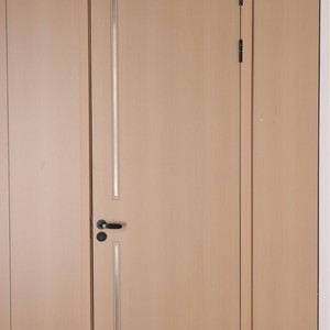 Puerta Interior Minimalista de Madera Contrachapada con Aislamiento Acústico, Apertura Lateral, Diseño con Acabado Sólido - Product Image 1