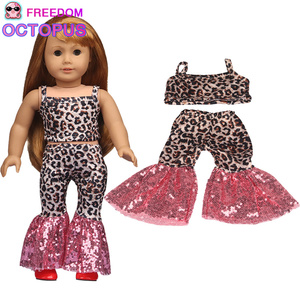 Conjunto de Ropa para Muñecas Americanas de Juguete DIY Mini, <span class=keywords><strong>Precio</strong></span> Bajo de Fábrica en China <span class=keywords><strong>2022</strong></span>, Material de PVC, Estampado de Leopardo Unisex - Product Image 2