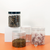 Prix d'usine – Contenants alimentaires vides personnalisables en PET transparent à large ouverture avec couvercle transparent pour noix et bonbons