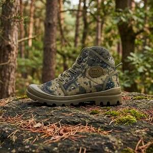 Bottes montantes décontractées pour hommes, en polyester, respirantes, imperméables, antidérapantes, légères, à lacets, motif camouflage, pour l'été, vente en gros - Product Image 3