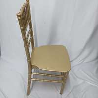 Vente en gros de chaises Chiavari en plastique résine dorée pour hôtel, événement commercial de mariage à vendre