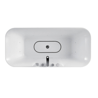 Baignoire Spa Moderne en Acrylique avec Système de Température Constante, Design Écologique, Cascade de Bulles d'Air et Massage pour Salle de Bain de Villa