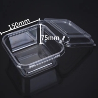 Échantillon gratuit de contenants à gâteaux en plastique transparent PET/PP jetables pour pâtisserie, boîte d'emballage pour gâteaux en blister