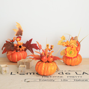 Vendita calda creativa di Halloween fiori decorativi e piante di <span class=keywords><strong>zucca</strong></span> artificiale Bouquet di acero Set per puntelli fotografici - Product Image 2